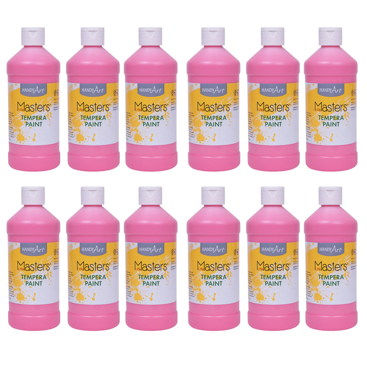 Little Masters® Tempera Paint, Pink, 16 oz., Pack of 12