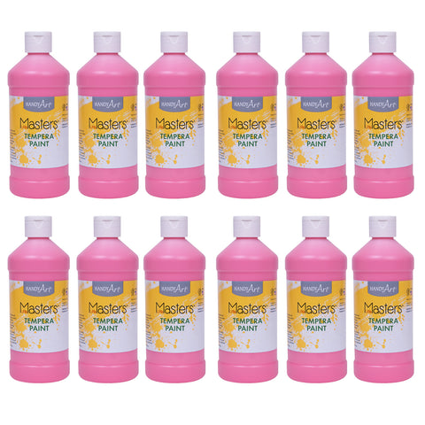 Little Masters® Tempera Paint, Pink, 16 oz., Pack of 12