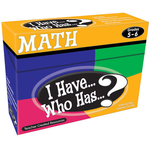 I Have, Who Has Math Game, Grade 5-6