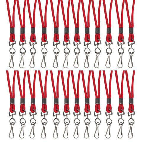 Standard Lanyard, Red, Swivel Hook, Pack of 24