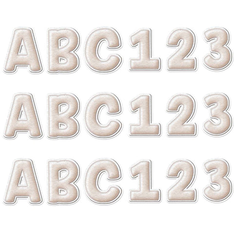 A Close-Knit Class Cream Felt Deco Letters, 179 Per Pack, 3 Packs