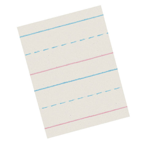 Newsprint Handwriting Paper, Dotted Midline, Grade 1, 5/8" x 5/16" x 5/16" Ruled Long, 10-1/2" x 8", 500 Sheets Per Pack, 3 Packs