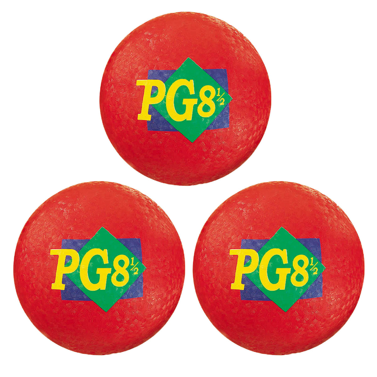 Playground Ball, 8.5-Inch, Red, Pack of 3