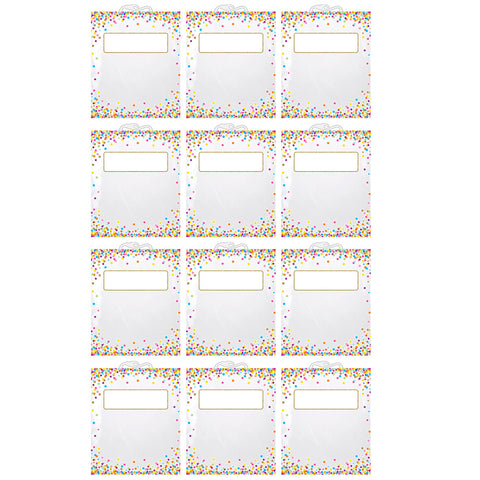 Hanging Confetti Pattern Storage/Book Bag, 10.5" x 12.5", Pack of 12