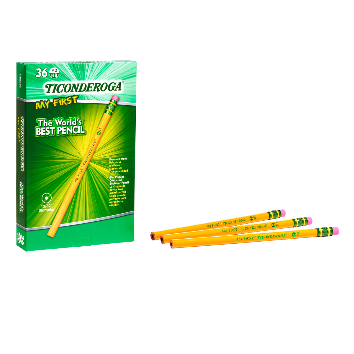 My First Ticonderoga® Pencil with Eraser, 36 Count