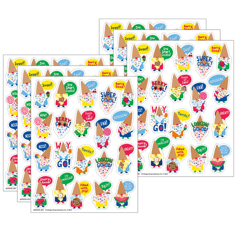 Dessert Gnomes Candy Scented Stickers, 80 Per Pack, 6 Packs