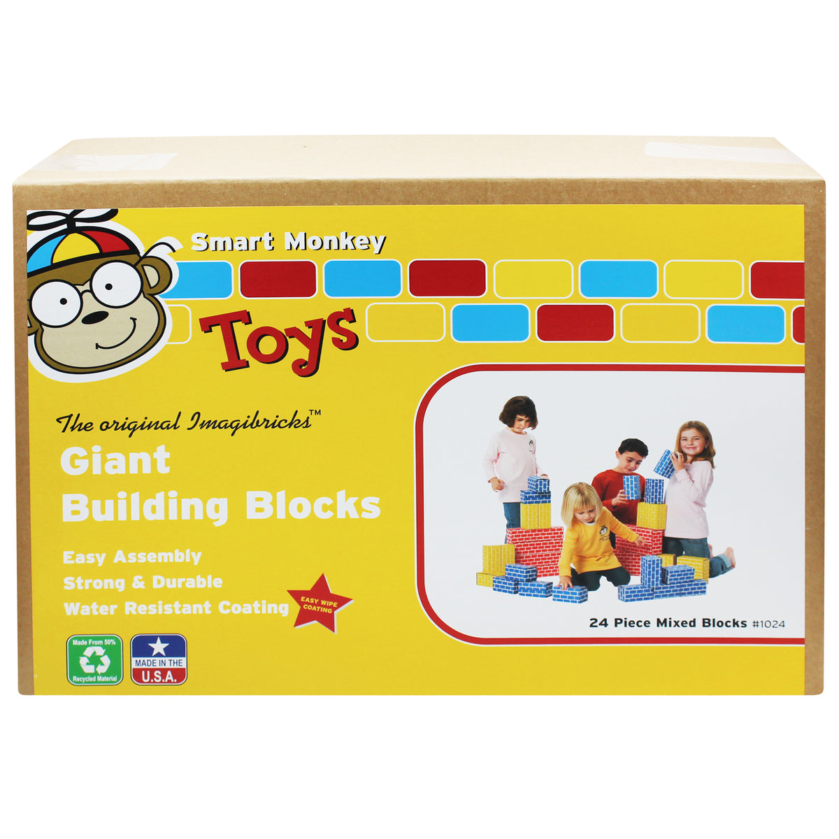 ImagiBRICKS™ Giant Building Block Set, 24 Pieces