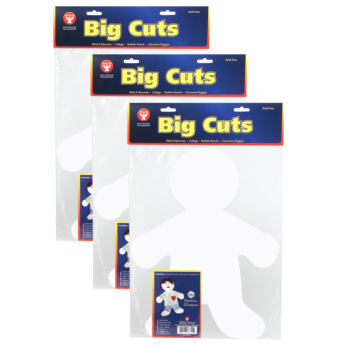 16" Me Kid Big Cut-Outs Paper Shape, 25 Per Pack, 3 Packs