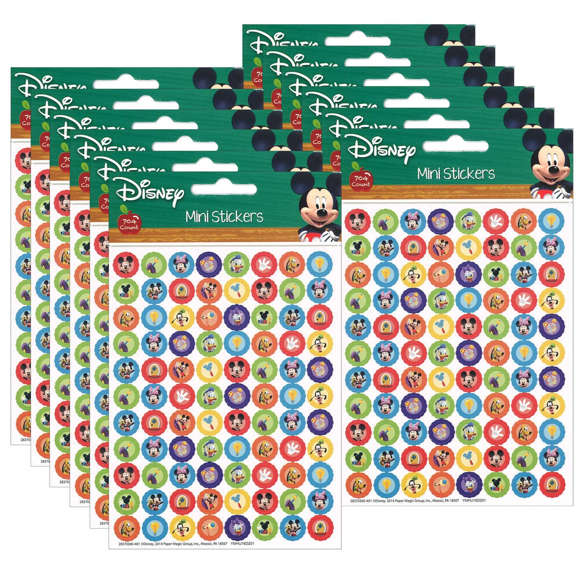 Mickey Mouse Clubhouse® Gears Mini Stickers, 704 Per Pack, 12 Packs