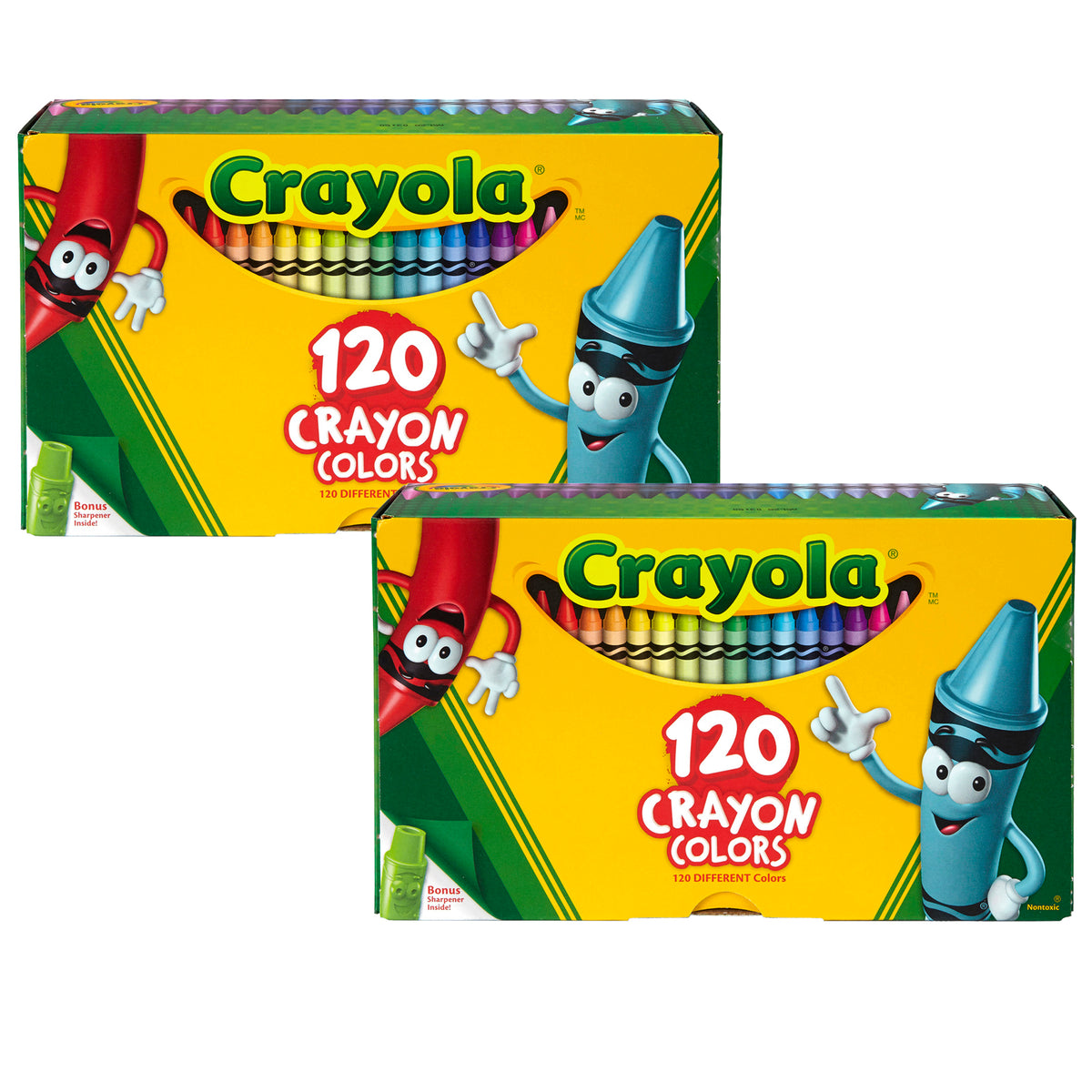 Crayons, Regular Size, 120 Per Box, 2 Boxes