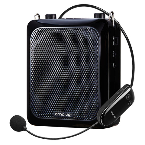 Amp-Up™ Personal UHF Voice Amplifier with Wireless Microphone – up to 40 Channels without Interference!