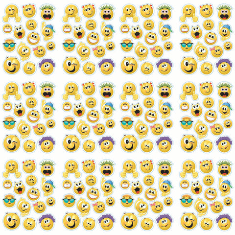 Emoticons Window Clings, 12 Sheets