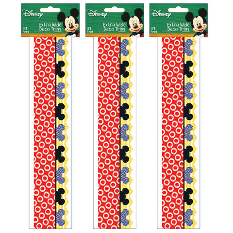 Mickey® Color Pop! Peeking Head Extra Wide Deco Trim®, 37 Feet Per Pack, 3 Packs