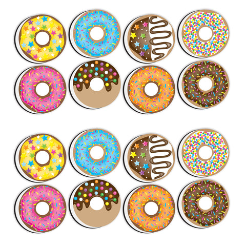 Non-Magnetic Mini Whiteboard Erasers, DonutFetti®, 8 Per Pack, 2 Packs