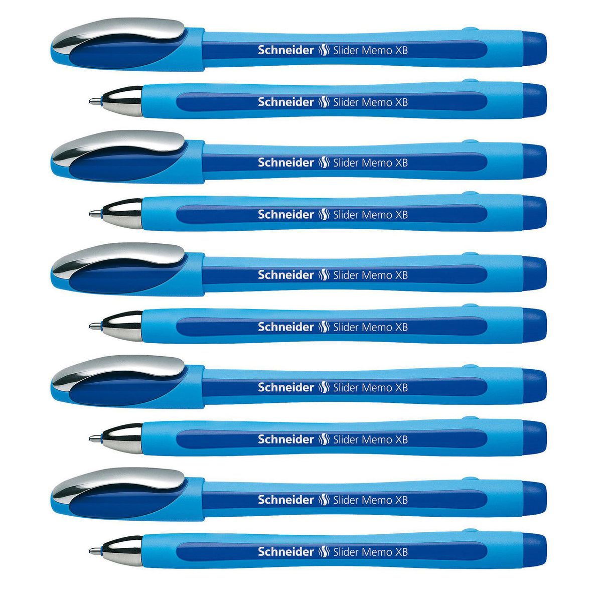 Slider Memo Ballpoint Pen, Viscoglide Ink, 1.4 mm, Black, Pack of 10