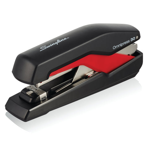 Omnipress 30 Stapler, 30 Sheets, Black/Red