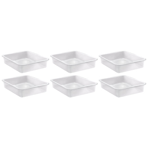 Large Plastic Letter Tray, Clear, Pack of 6