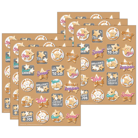 Star Cookies Sugar Cookie Scented Stickers, 80 Per Pack, 6 Packs