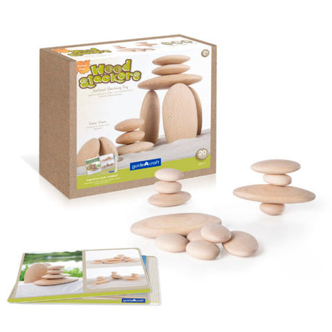 Wood Stackers - River Stones, 20 Pieces