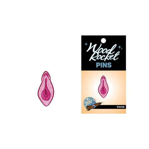 Wood Rocket Vulva Pin