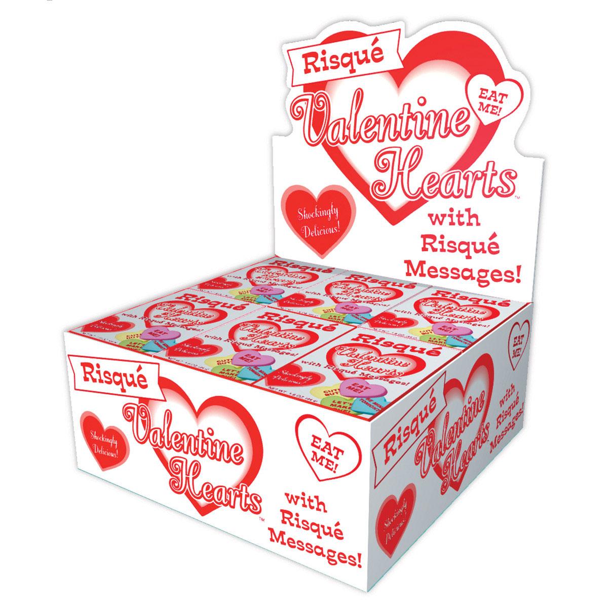 Valentine Risque Hearts Candy - 24pc Display