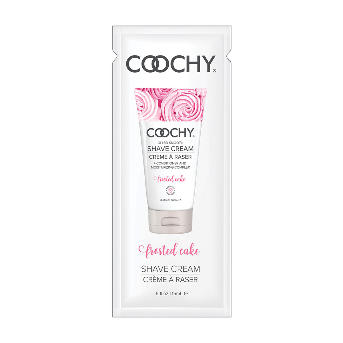 Coochy Shave Cream 15ml. 24pc. Display - Frosted Cake