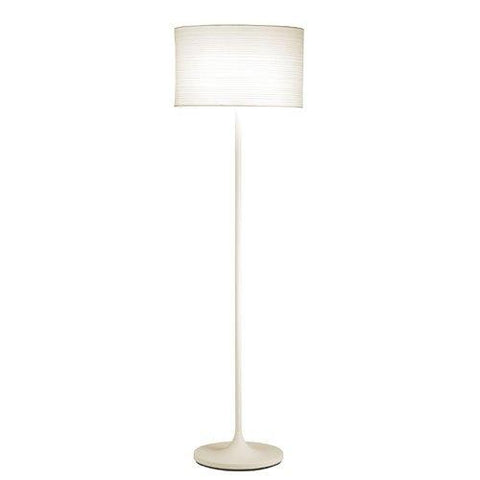 Modern Floor Lamp with White Paper Drum Shade