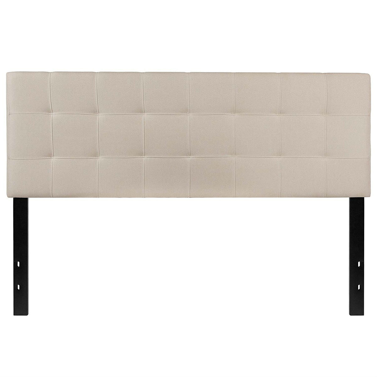 Queen size Beige Taupe Fabric Upholstered Panel Headboard