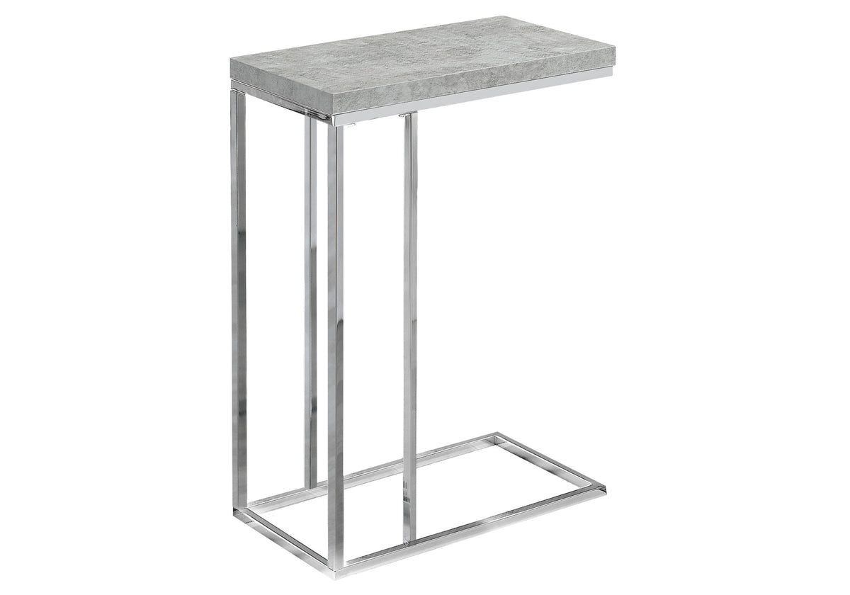 18.25" x 10.25" x 25.25" Grey Particle Board Metal Accent Table