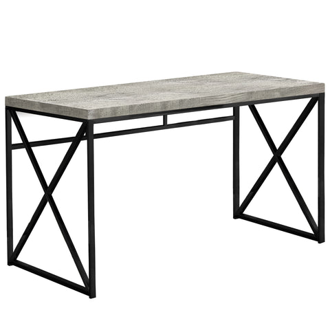 23.75" x 47.25" x 29.75" Grey Black Particle Board Metal Computer Desk