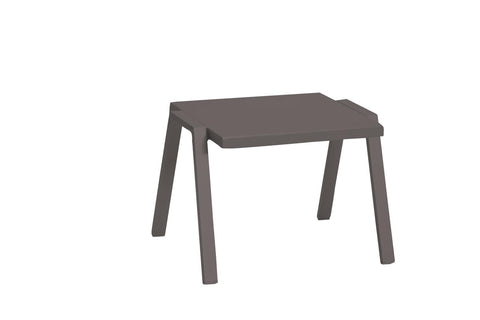 22 X 18 X 16 Taupe Aluminum Side Table