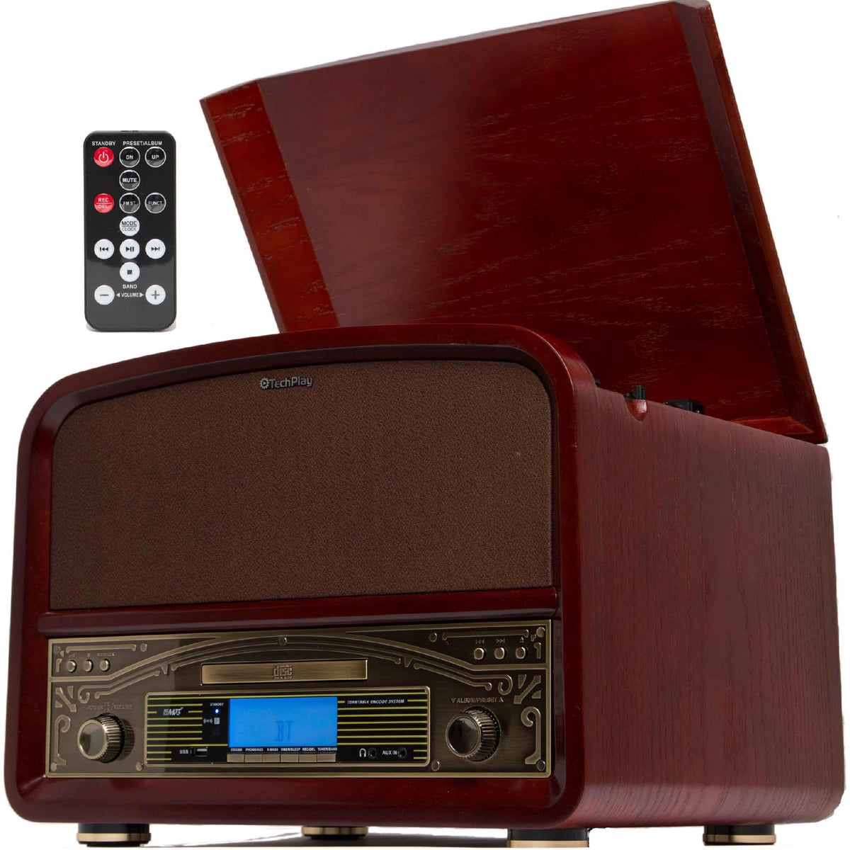 Techplay Tcp9560 Ch Rb High Power 20w Retro Wooden 3 Speed Bluet - Refurbished