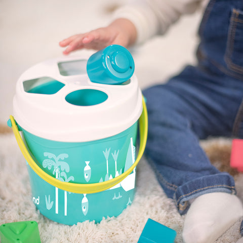 Feel to Learn: Shape Sorting Bucket, Turquoise