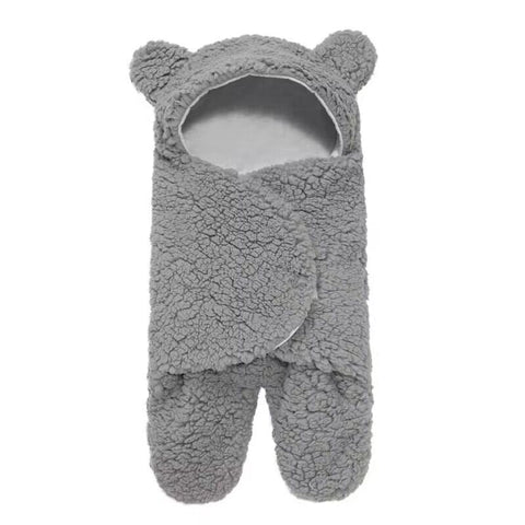 Baby Sleeping Bag Ultra-Soft Fluffy Fleece Newborn Cocoon Blanket Infant Boys Girls Clothes Sleeping Nursery Wrap Swaddle 3 6 M