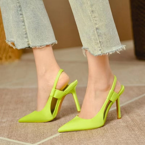 Summer Women's Shoes High Heels Sandals Elegant Luxury Trend Fashion Sexy Party Banquet Dress Pole Latin Dance Pink Yellow