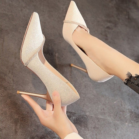 Ladies Shoes 2023 Fashion Basic Women's High Heels Sexy Party Pumps Women Crystal Slip-on Spike Thin Heels Female Shoes Zapatos