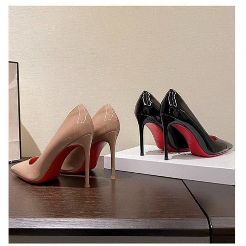 Red Bottom High Heels Very High Heel Women's Stiletto Black Elegant Sexy Dress Evening Pointed Toe Cheap Products Free Shipping