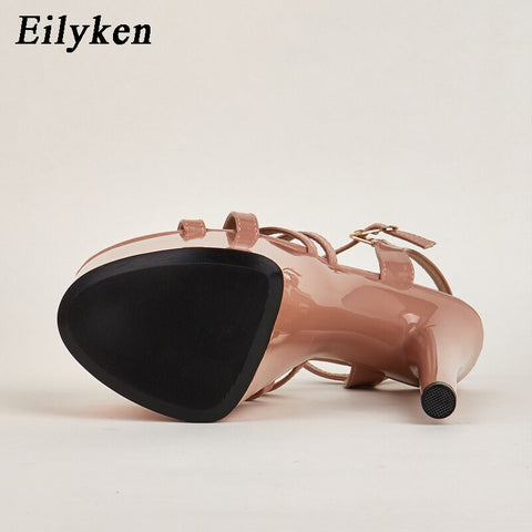 Eilyken 2023 New Fetish High Heels Women Sandals Pole Dancing Sexy Platform Buckle Strap Pumps Shoes Summer Sandalias Mujer