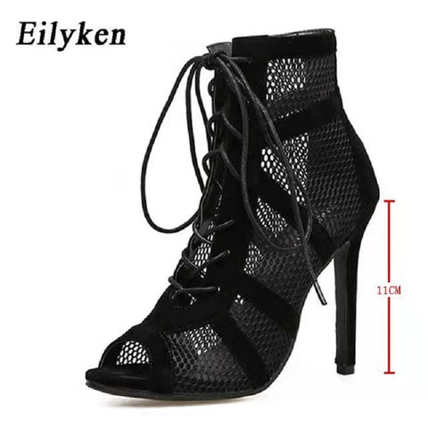 Eilyken Sexy Fashion Women Shoes Very Light Comfort High Quality Thin Heels Open Toe Dancing Sandals Woman's Size 43