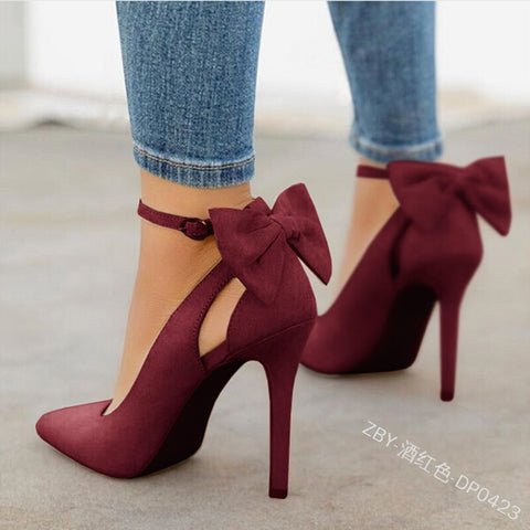 Women's High Heel Shoes New Fashion Plus Size Pionted Toe Women's Thin Heel Shoes Dress Party Ladies Heeled Shoes Female Pumps