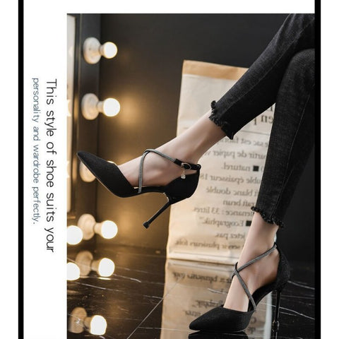 2023 Summer Women Sexy Stiletto High Heels Pumps Ladies Fashion Pointed Toe Party Shoe for Wedding Women Black Shoes