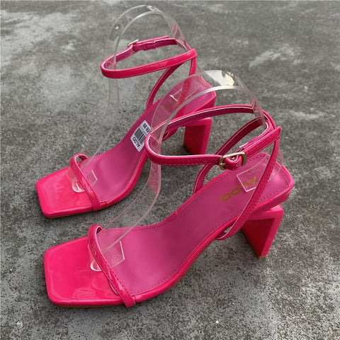 2023 New Summer Women Shoes European and American Style Thin Square High Heel Shoes for Women Fashion Sexy Sandals Zapatos Mujer