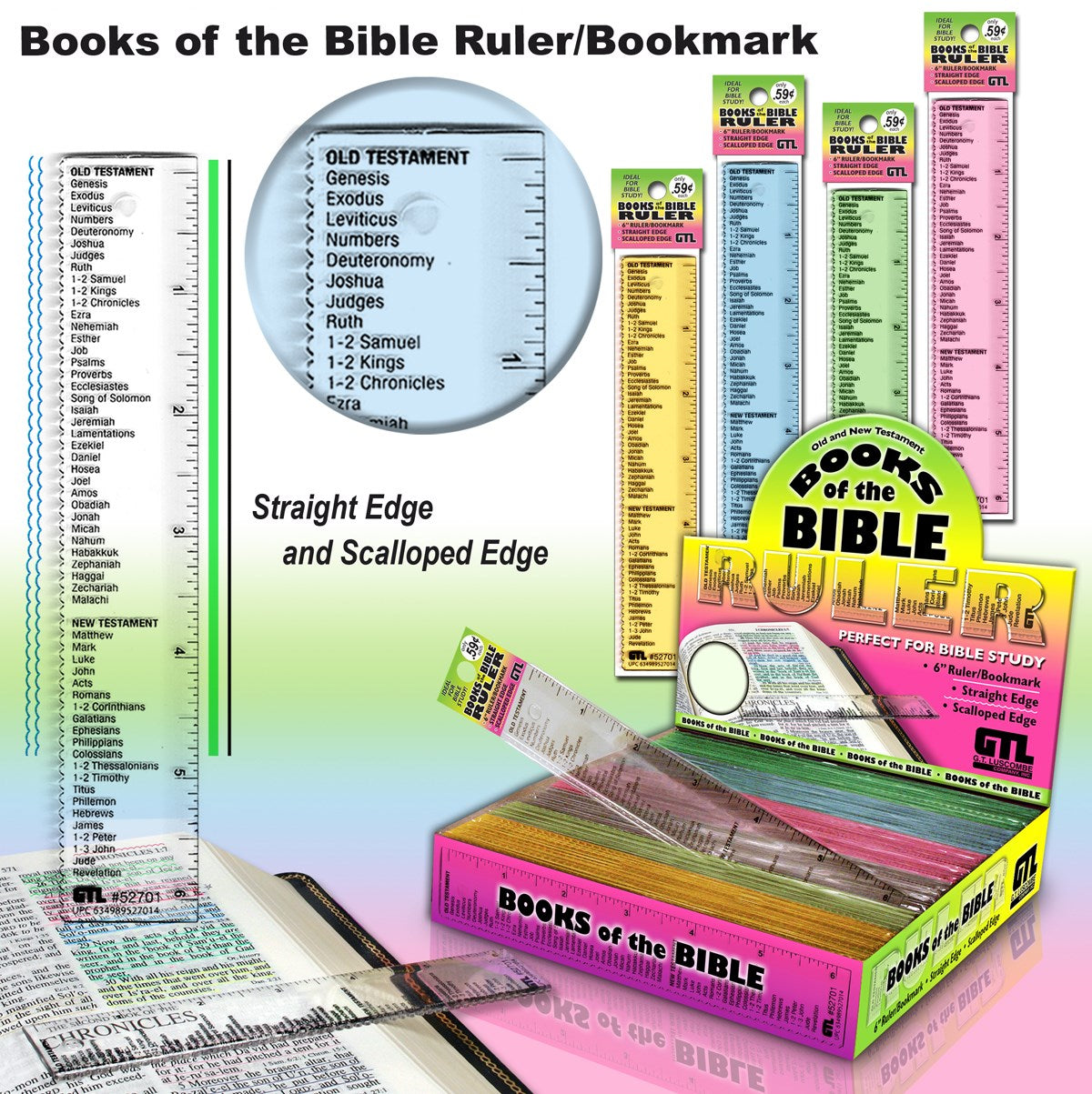 Ruler-Books Of The Bible-Display Of 72