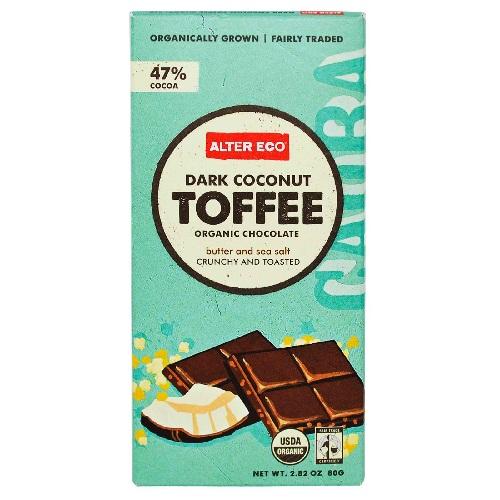 Alter Eco Dark Chocolate Coconut & Toffee (12x2.82 Oz)