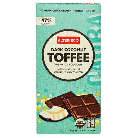 Alter Eco Dark Chocolate Coconut & Toffee (12x2.82 Oz)