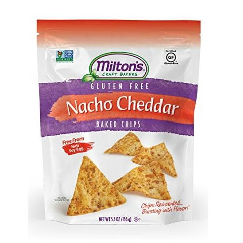 Milton's Nacho Cheddar Baked Chips (12x5.5 Oz)