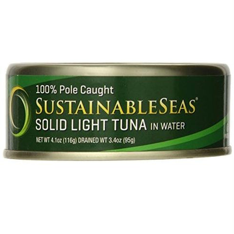 Sustainable Seas Wild Skipjack Solid Light Tuna In Spring Water  (12x4.1 Oz)