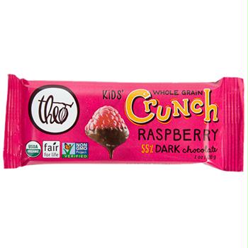 Theo Chocolate Kids' Crunch Dark Chocolate Raspberry (12x1 Oz)