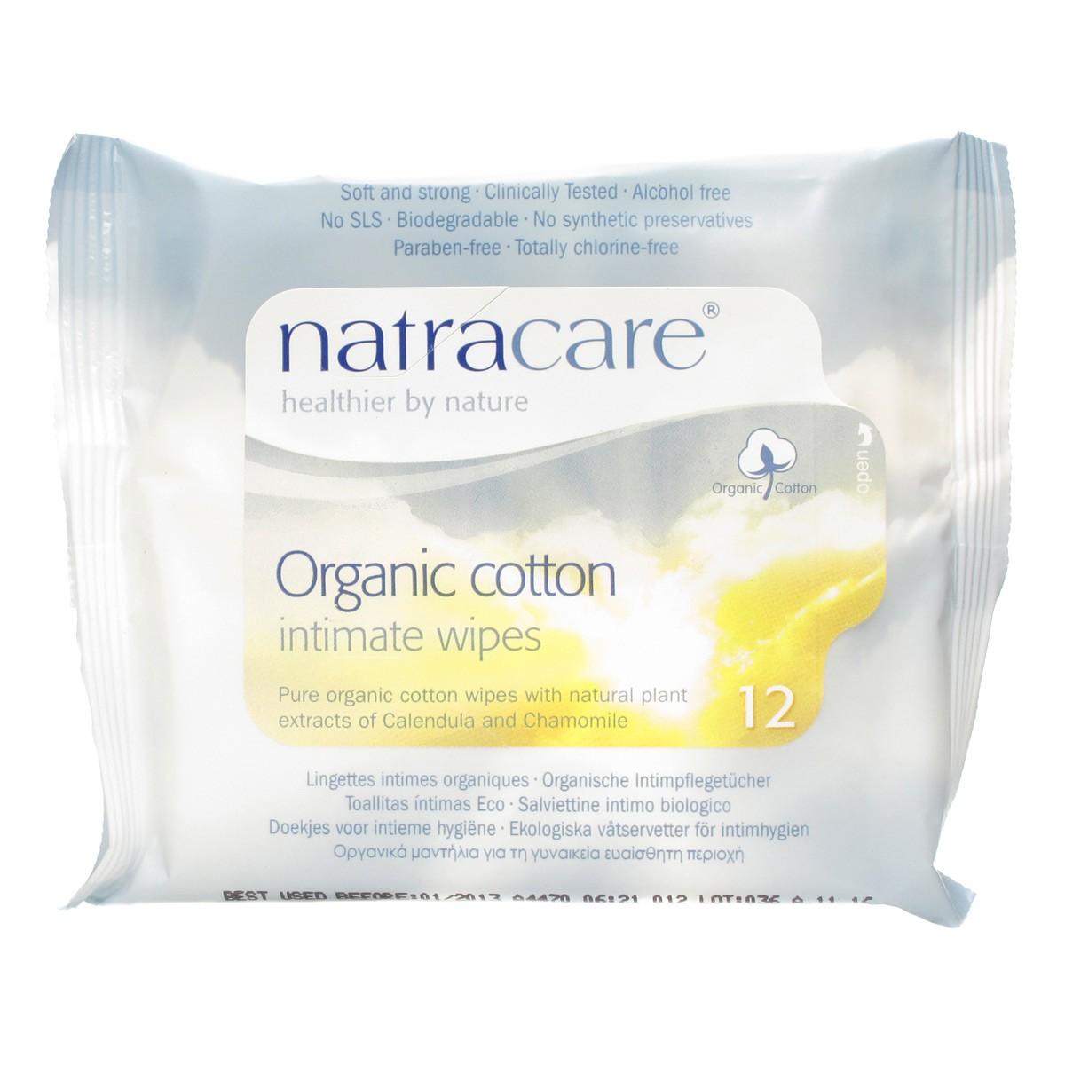 Natracare Intimate Cotton Wipes (12x12 Ct)