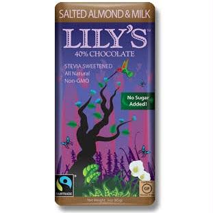 Lily's Sweets Milk Choc Salted Almonds, 40% (12x3 Oz)